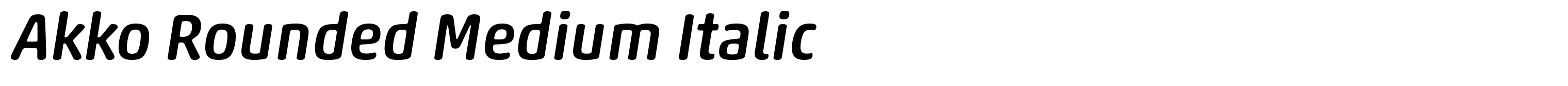 Akko Rounded Medium Italic